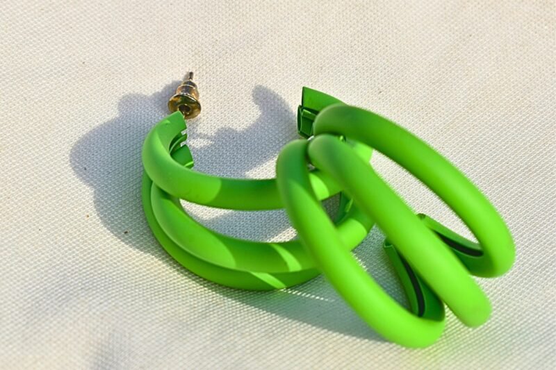 light green double hoop earrings for women – chunky resin statement hoops with hypoallergenic studs light green double hoop earrings for women – chunky resin statement hoops with hypoallergenic studs