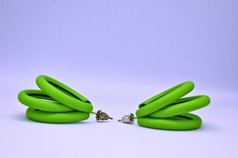 light green double hoop earrings for women – chunky resin statement hoops with hypoallergenic studs light green double hoop earrings for women – chunky resin statement hoops with hypoallergenic studs