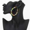 handmade colorful beaded hoop earrings | boho statement jewelry for women | lightweight festival earrings – alka jewels