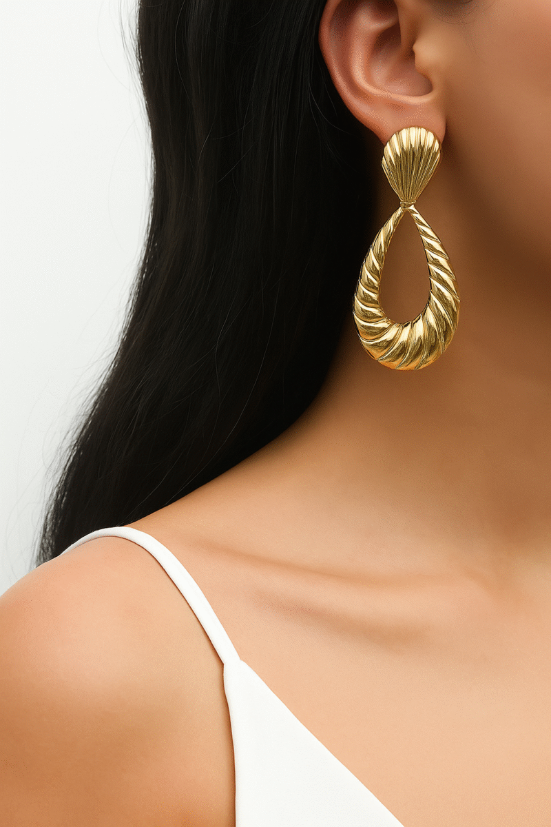 luxury gold teardrop statement earrings – bold chunky drop earrings for women, elegant party jewelry luxury gold teardrop statement earrings – bold chunky drop earrings for women, elegant party jewelry