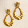 luxury gold teardrop statement earrings – bold chunky drop earrings for women, elegant party jewelry