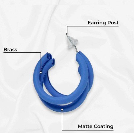 bold blue double hoop earrings for women – lightweight resin statement hoops with hypoallergenic stud backs bold blue double hoop earrings for women – lightweight resin statement hoops with hypoallergenic stud backs