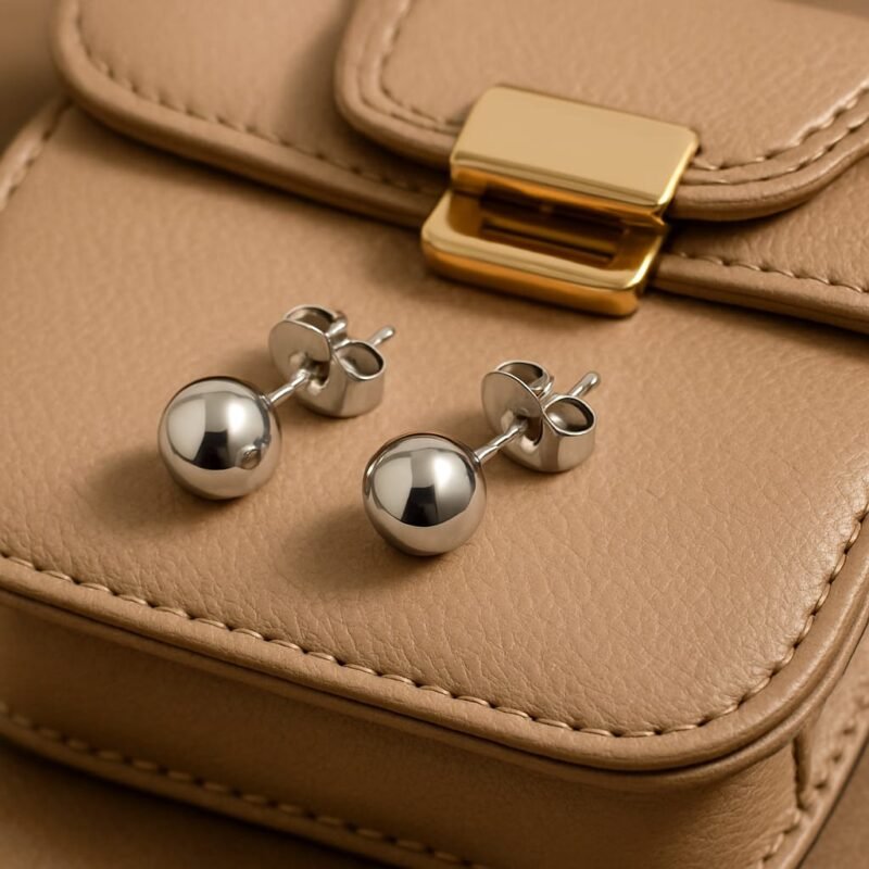 silver stainless steel ball stud earrings hypoallergenic round studs for women & men – minimalist everyday jewelry silver stainless steel ball stud earrings hypoallergenic round studs for women & men – minimalist everyday jewelry